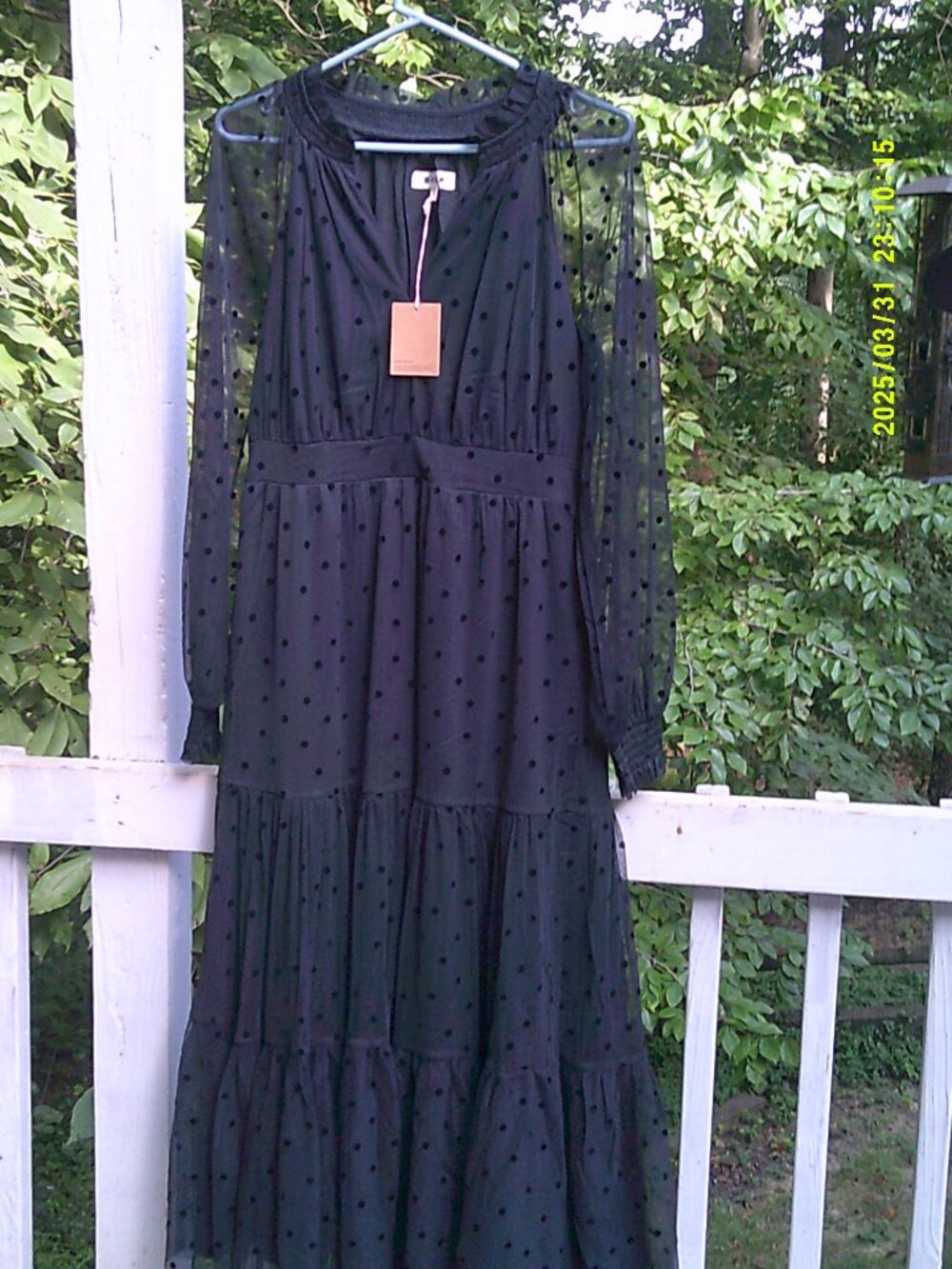 Beautiful NWT Boden Polka Dot/Black Tiered Maxi--NWT! Size 8